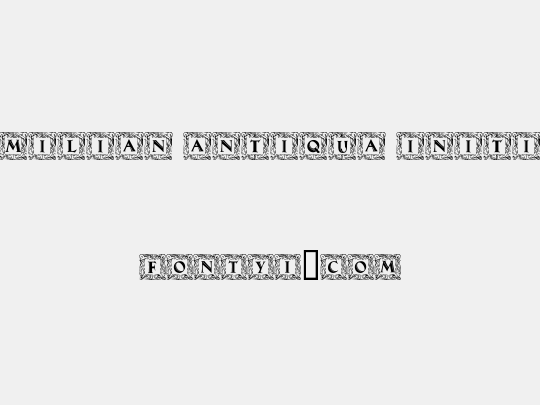 Maximilian Antiqua Initialen