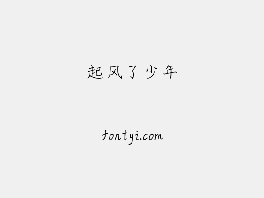 起风了少年