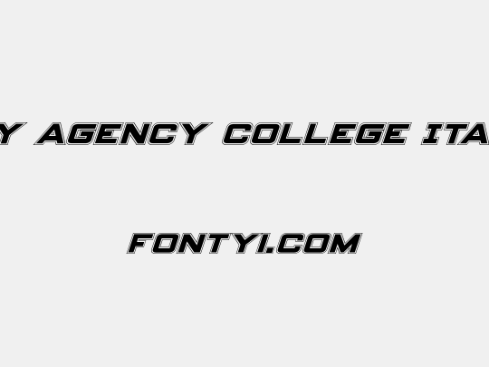 Spy Agency College Italic