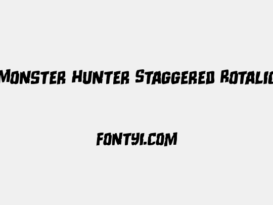 Monster Hunter Staggered Rotalic