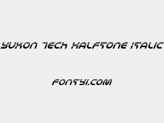 Yukon Tech Halftone Italic