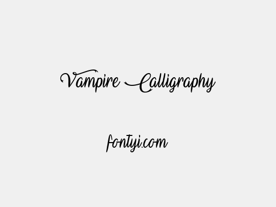Vampire Calligraphy