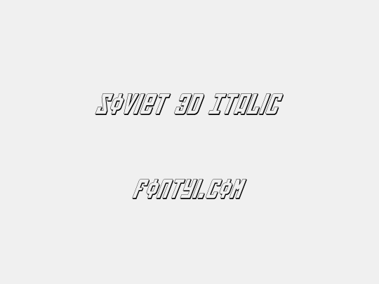 Soviet 3D Italic