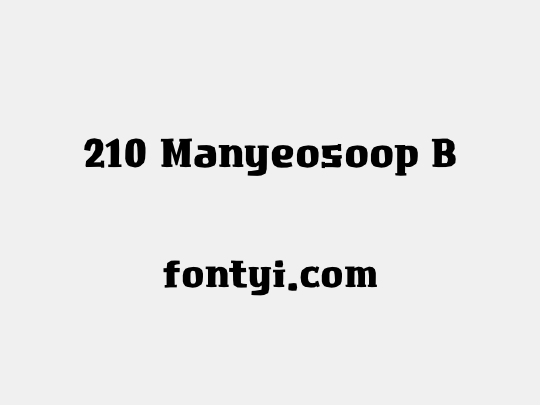 210 Manyeosoop B