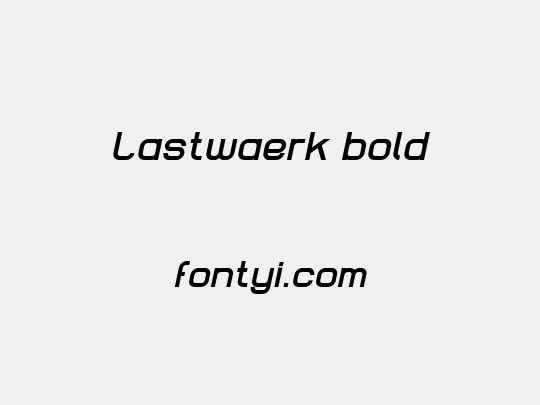 Lastwaerk bold
