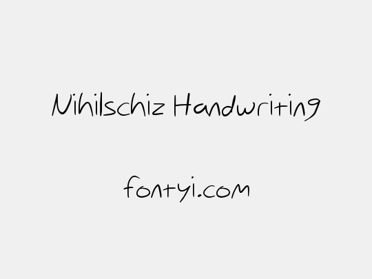 Nihilschiz Handwriting