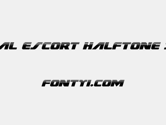 Federal Escort Halftone Italic