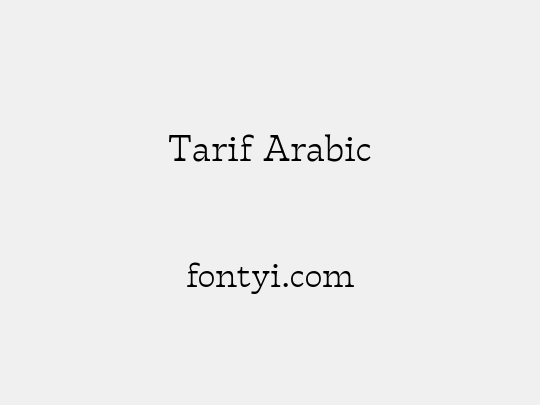 Tarif Arabic