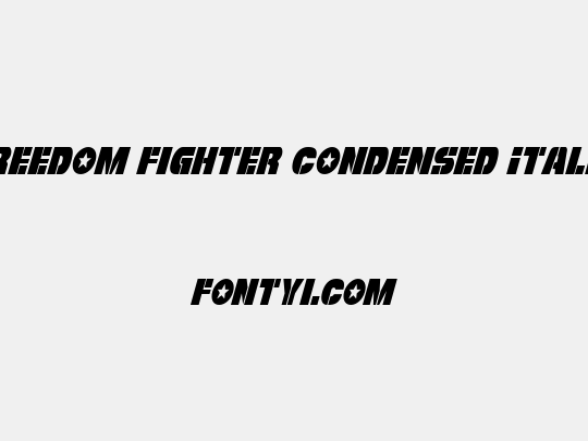 Freedom Fighter Condensed Italic
