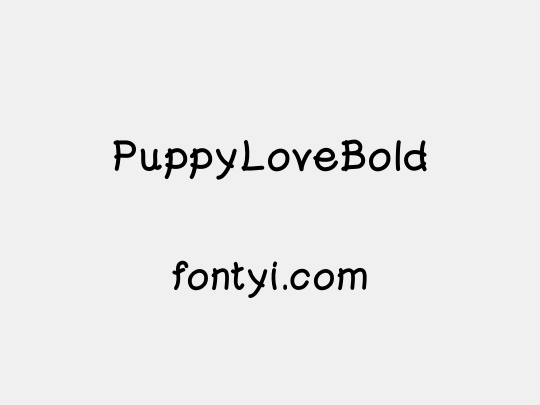 PuppyLoveBold