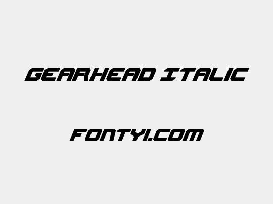 Gearhead Italic