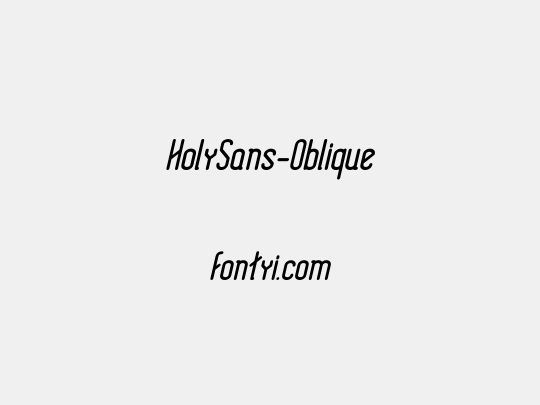 HolySans-Oblique