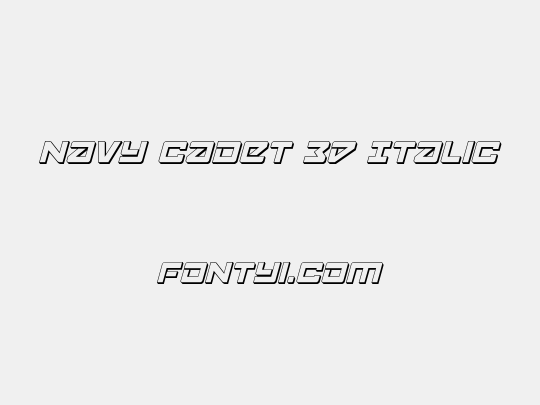 Navy Cadet 3D Italic