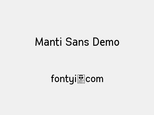 Manti Sans Demo