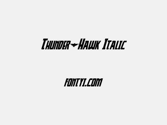 Thunder-Hawk Italic