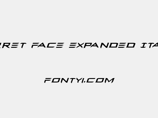 Ferret Face Expanded Italic