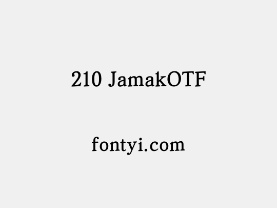 210 JamakOTF