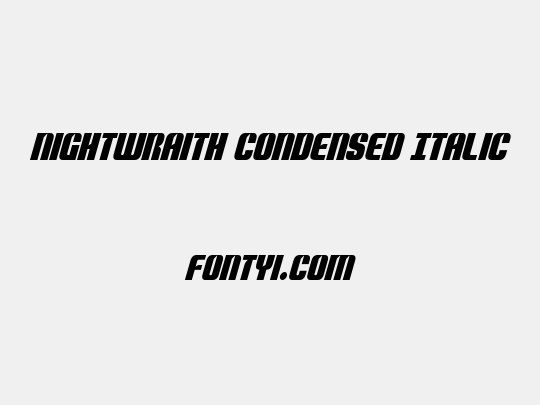 Nightwraith Condensed Italic