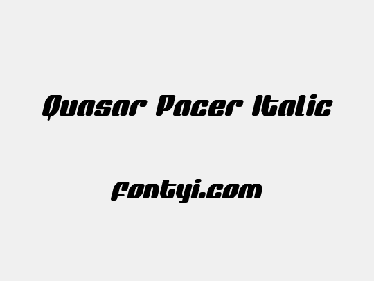 Quasar Pacer Italic