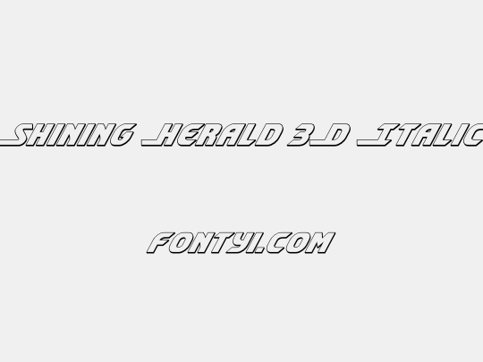 Shining Herald 3D Italic