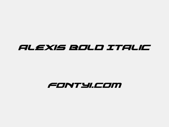 Alexis Bold Italic