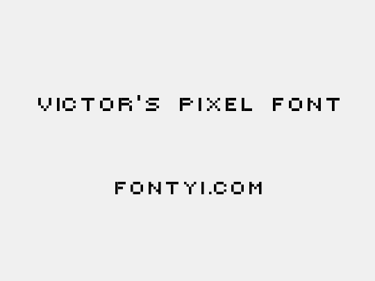 Victor's Pixel Font
