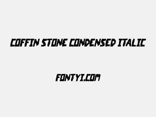 Coffin Stone Condensed Italic