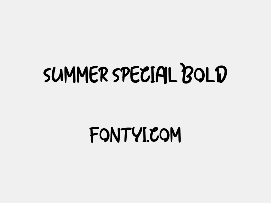 Summer Special Bold