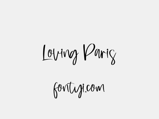 Loving Paris