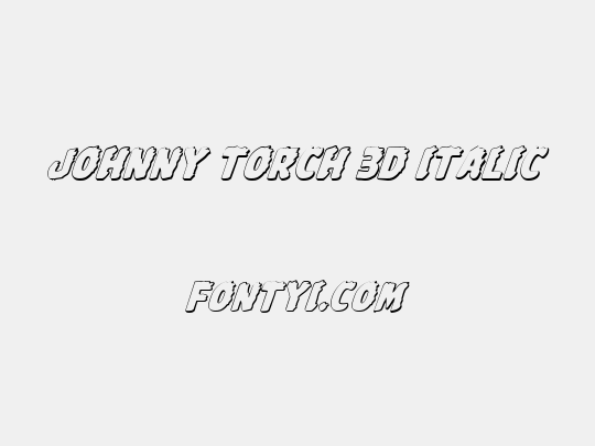 Johnny Torch 3D Italic
