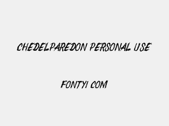 CHEDELPAREDON PERSONAL USE