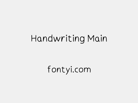 Handwriting Main