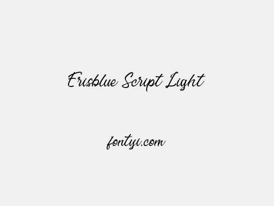 Erisblue Script Light