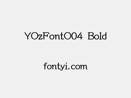 YOzFontO04 Bold