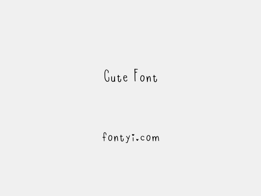 Cute Font