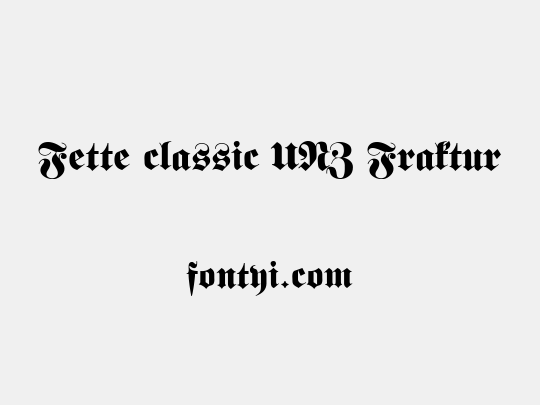Fette classic UNZ Fraktur