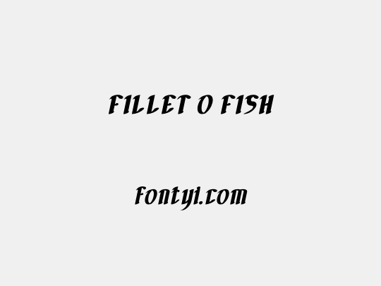 FILLET O FISH