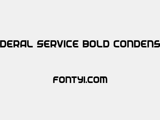 Federal Service Bold Condensed
