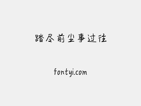 踏尽前尘事过往