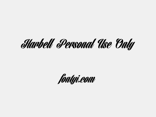 Harbell Personal Use Only