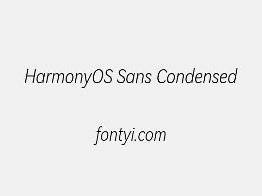HarmonyOS Sans Condensed