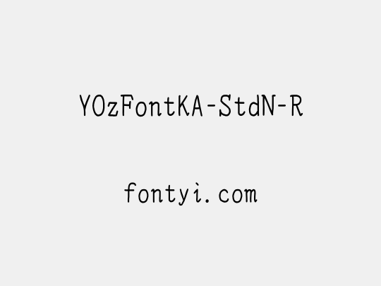 YOzFontKA-StdN-R