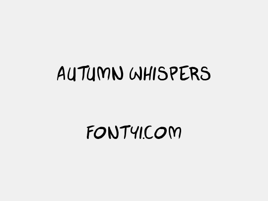 autumn whispers