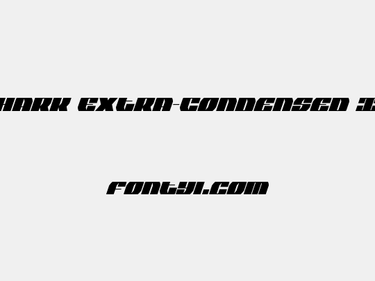 Joy Shark Extra-Condensed Italic