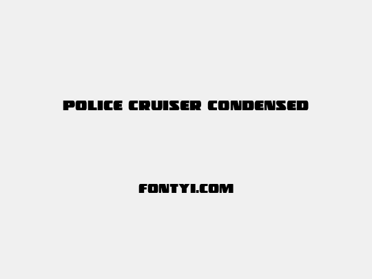 Police Cruiser Condensed