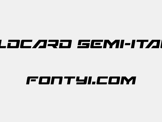Wildcard Semi-Italic