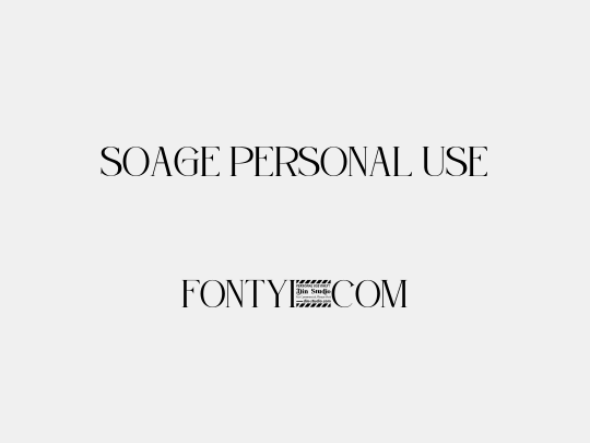 Soage Personal Use