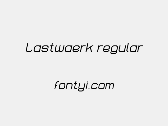 Lastwaerk regular