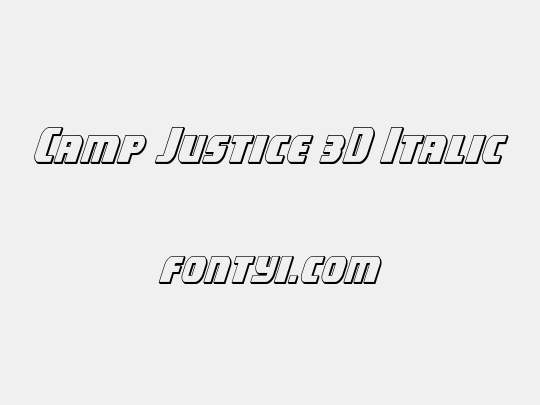 Camp Justice 3D Italic