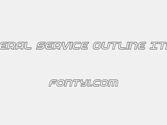 Federal Service Outline Italic